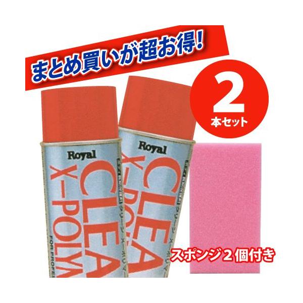 【2本セット】ロイヤル化学研究所 クリーンXポリマー コーティング剤 420ml (業務用)